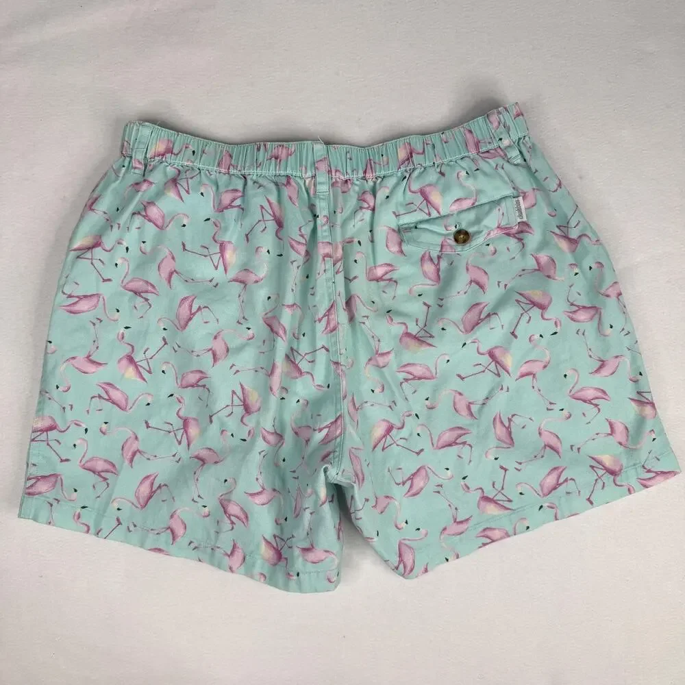 Chubbies Shorts Flamingo Print Mens XXL Multicolor Chino 5.5